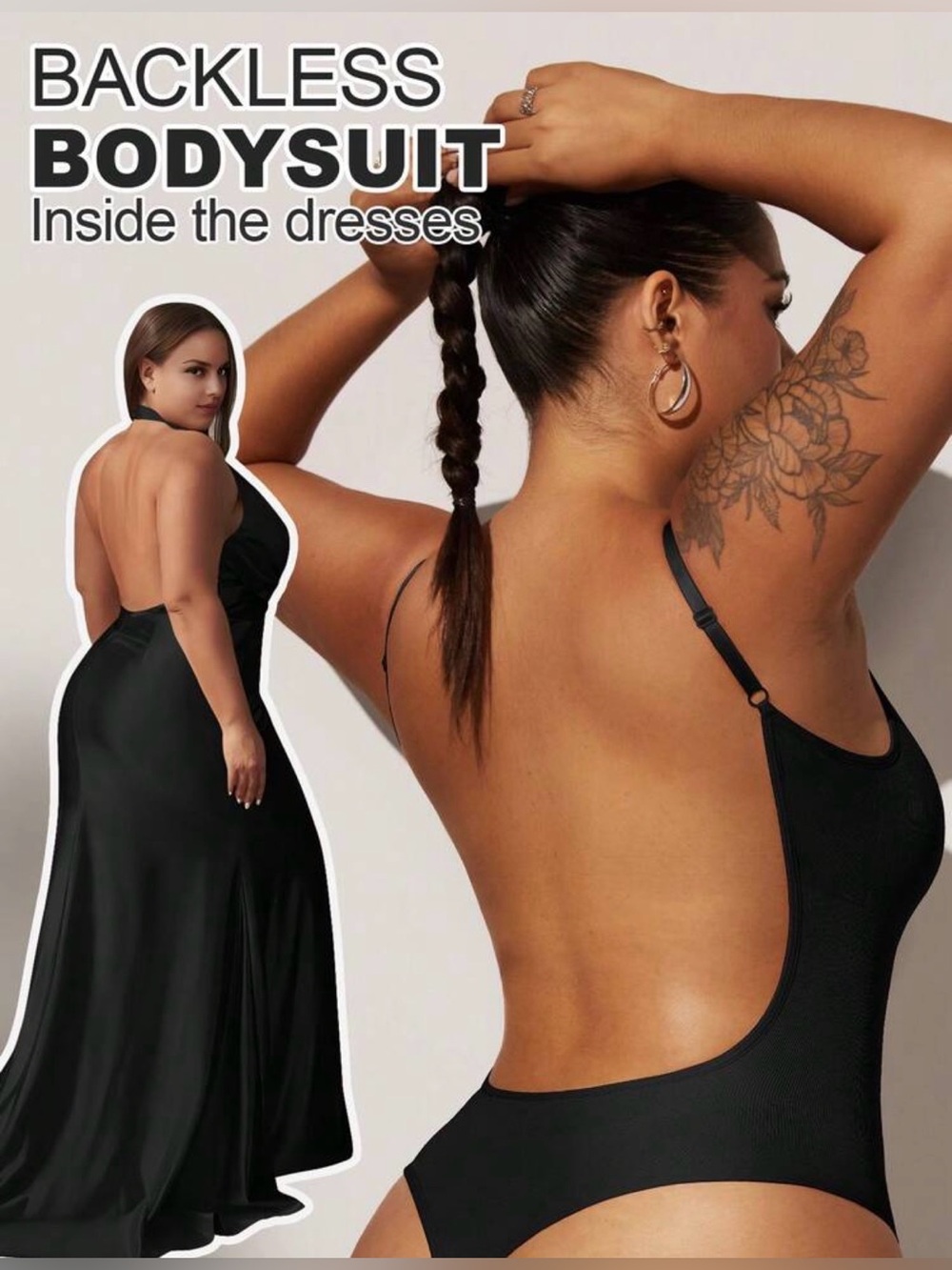 SHEIN Backless Shapewear Bodysuit – 2XL